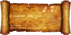 Lindner Dóra névjegykártya